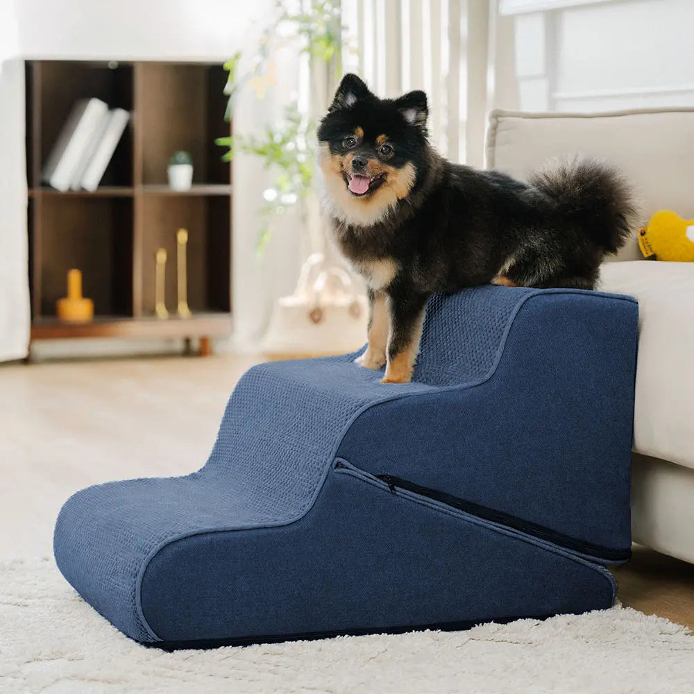🐶 Convertible Dog Stairs with Ramp – Portable & Foldable